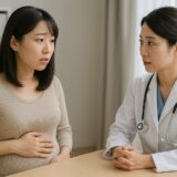 医師に相談する妊婦